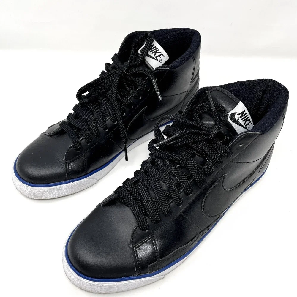Nike Blazer High Sneakers Black/Blue Retro Streetwear 315877 006 2009 Sz 11 Read